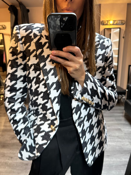 Balmain houndstooth blazer hotsell