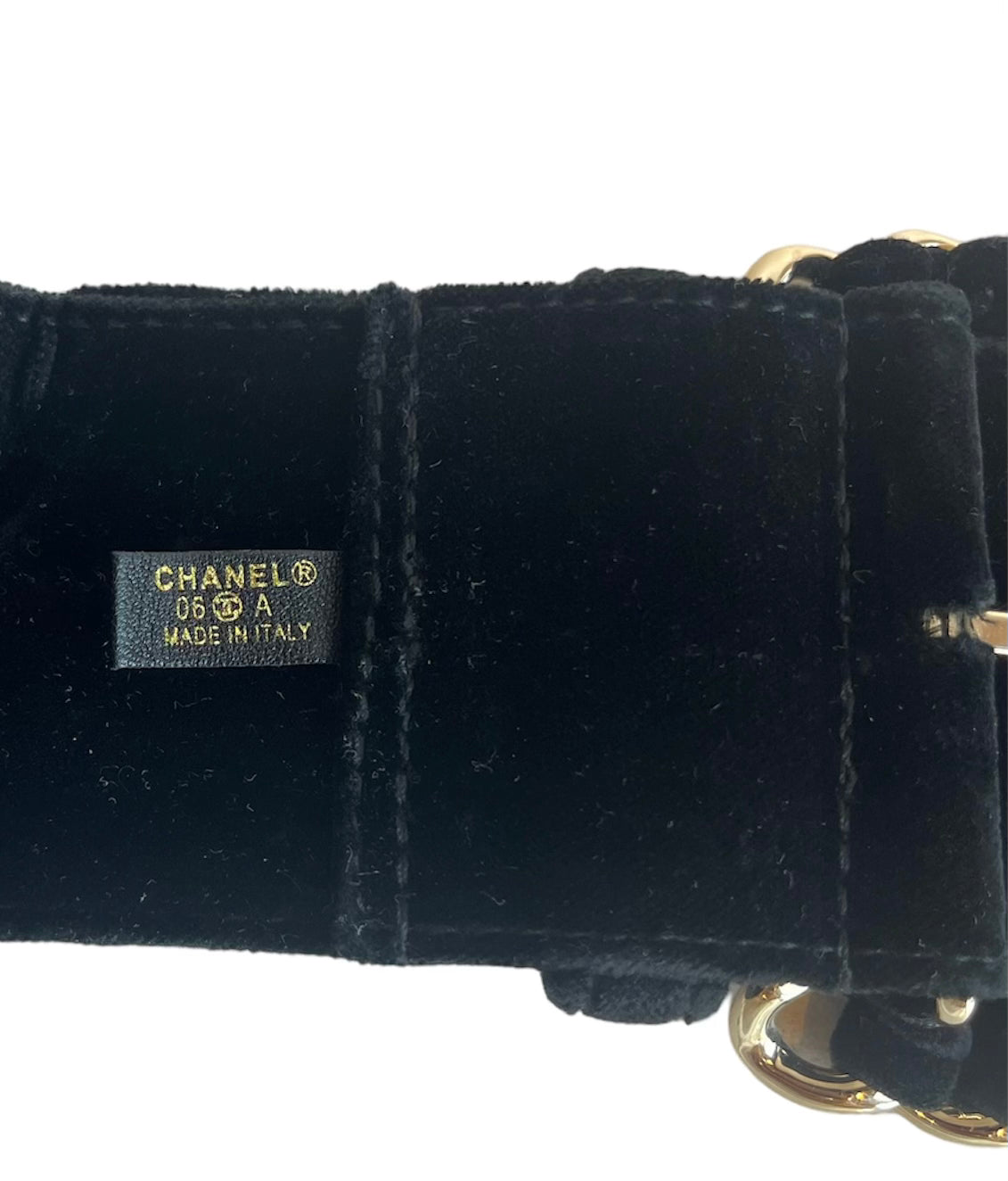 Chanel Wide Black Velvet Belt