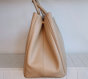 PRADA Beige Saffiano Leather Bag