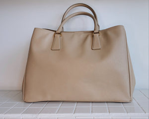 PRADA Beige Saffiano Leather Bag