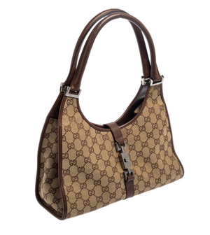 Gucci Beige/Brown GG Canvas and Leather Bardot Hobo
