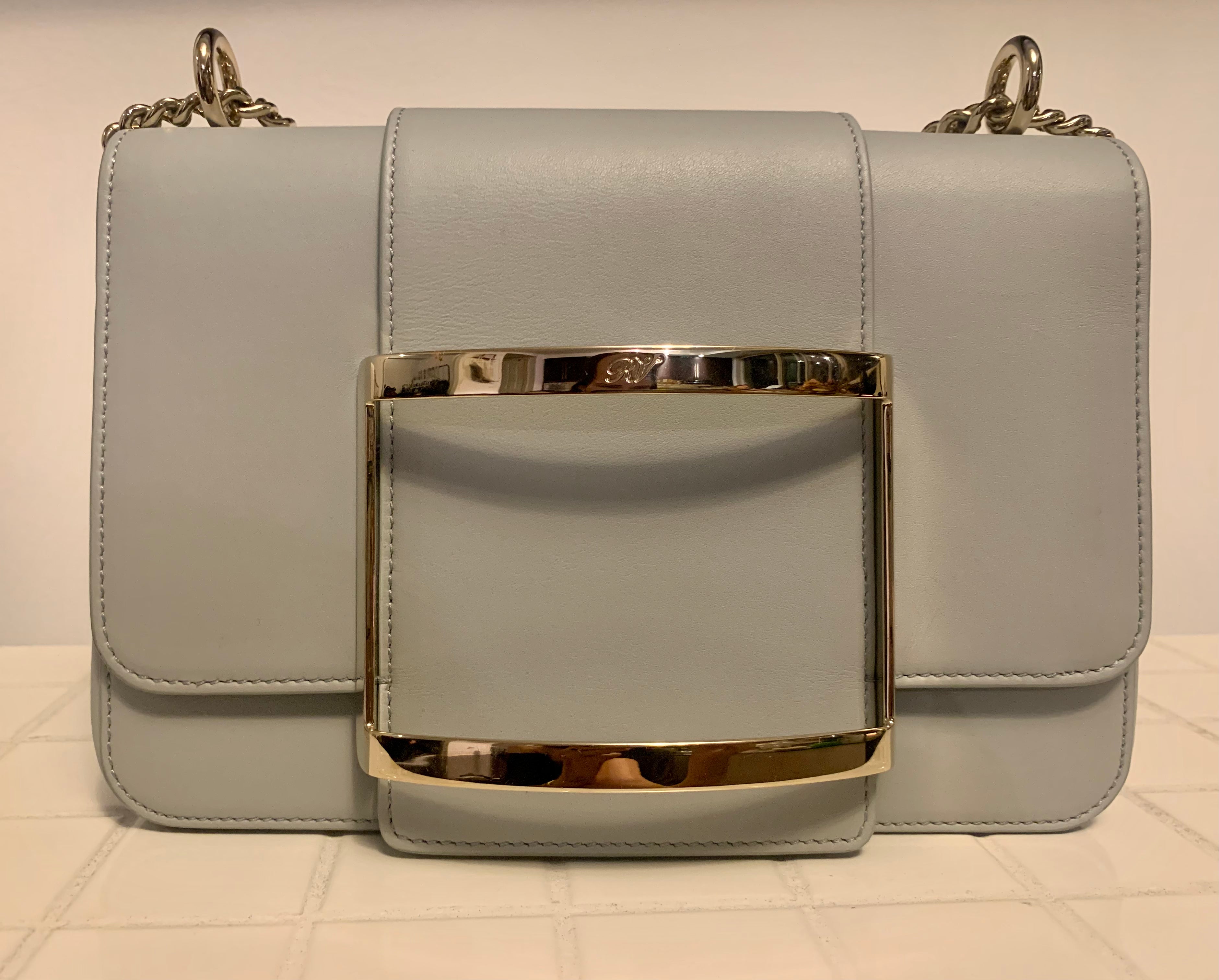 Roger Vivier Très Vivier Bag in Soft Blue