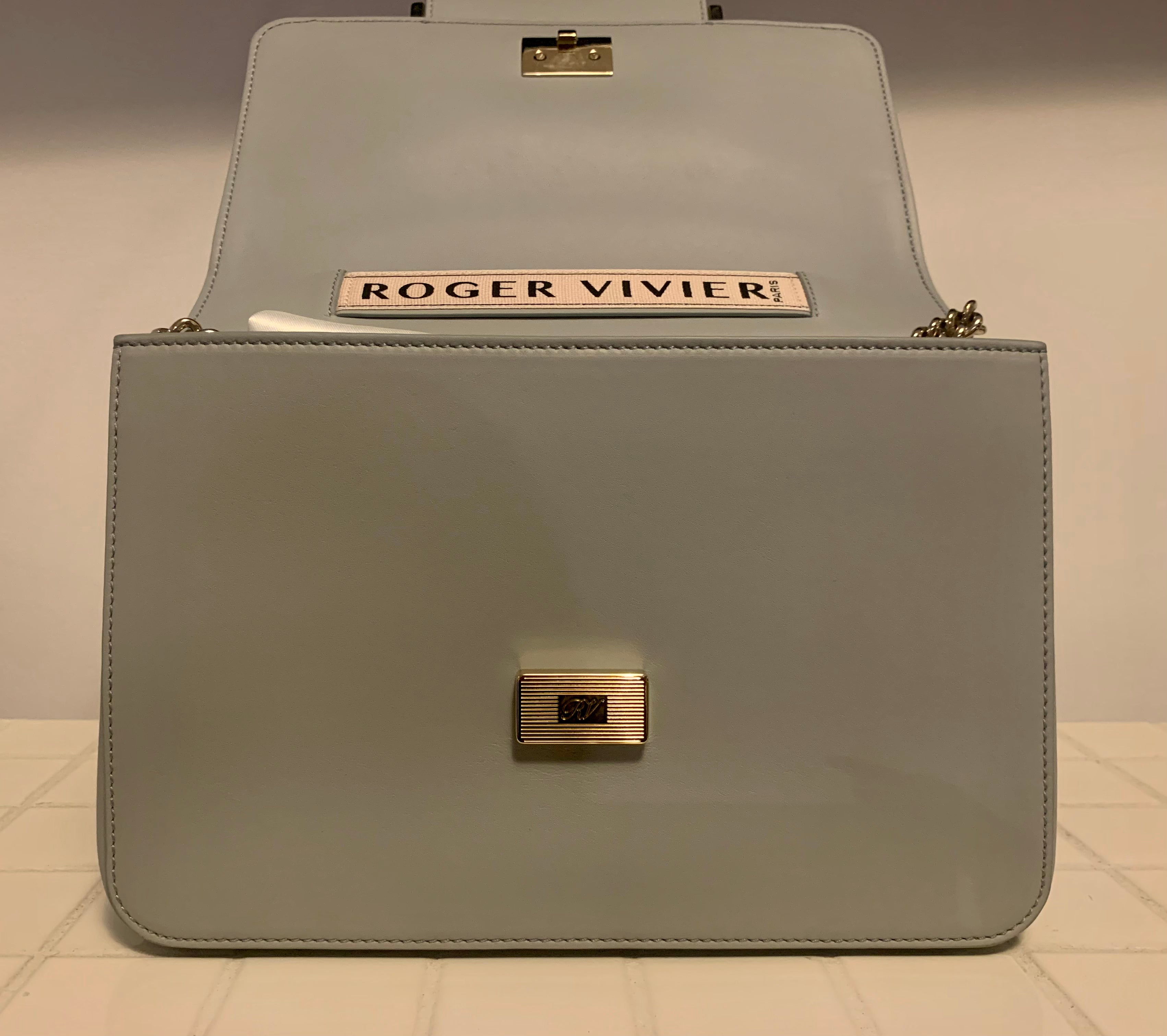 Roger Vivier Très Vivier Bag in Soft Blue