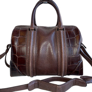 Givenchy Lucrezia Medium Croc Bag Brown