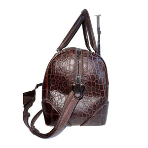 Givenchy Lucrezia Medium Croc Bag Brown