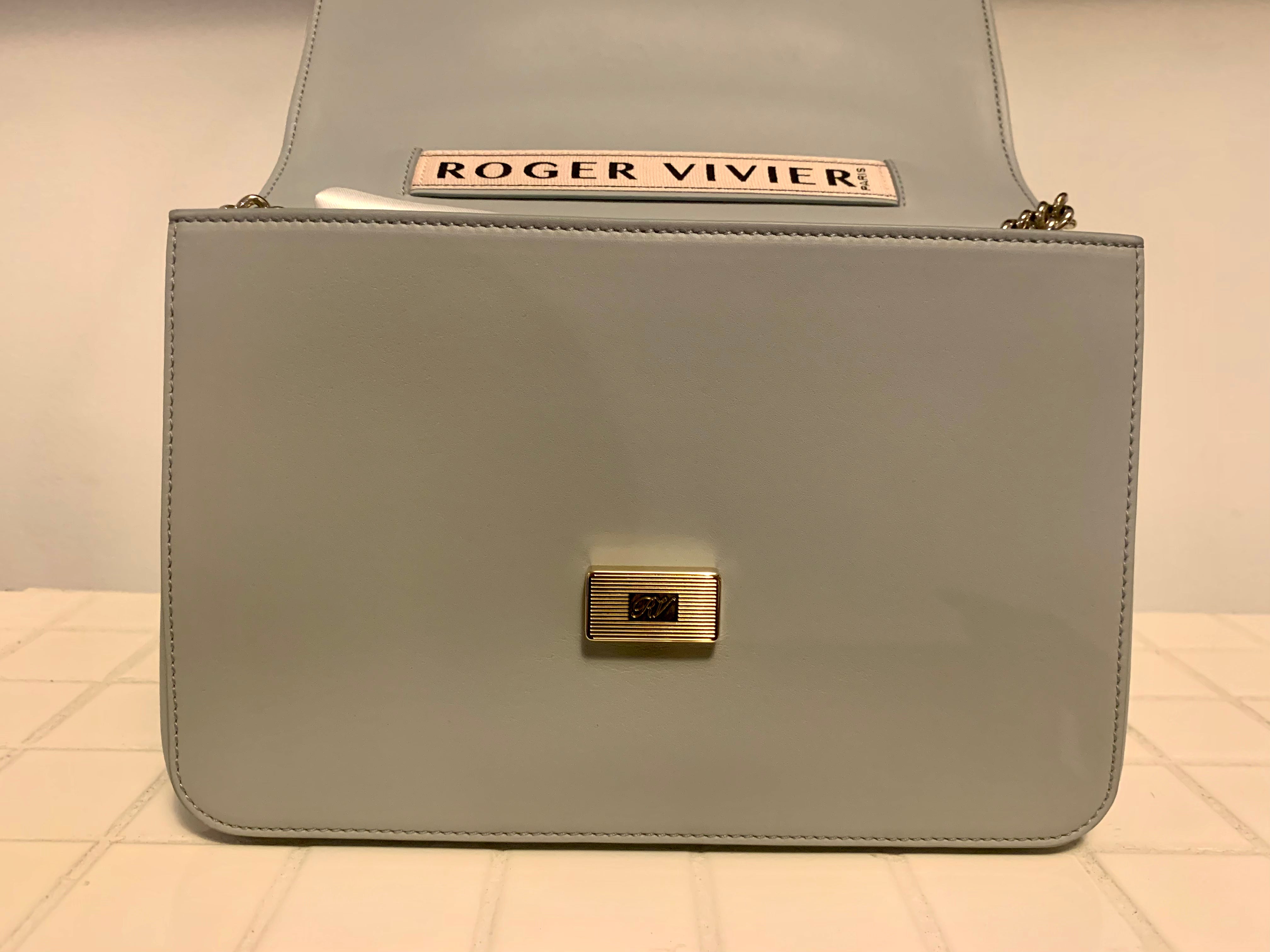 Roger Vivier Très Vivier Bag in Soft Blue