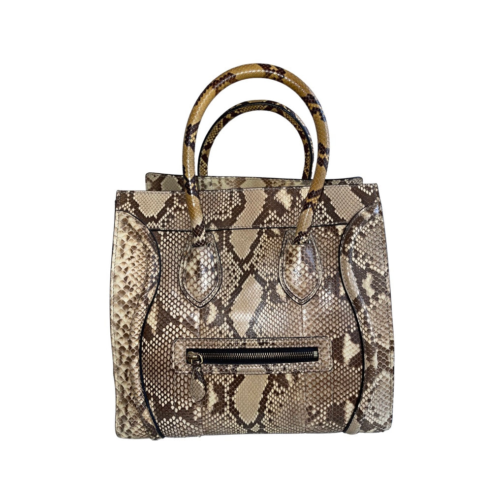 Celine Python Leather Luggage Bag