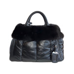 Prada Leather and Fur Tote Bag