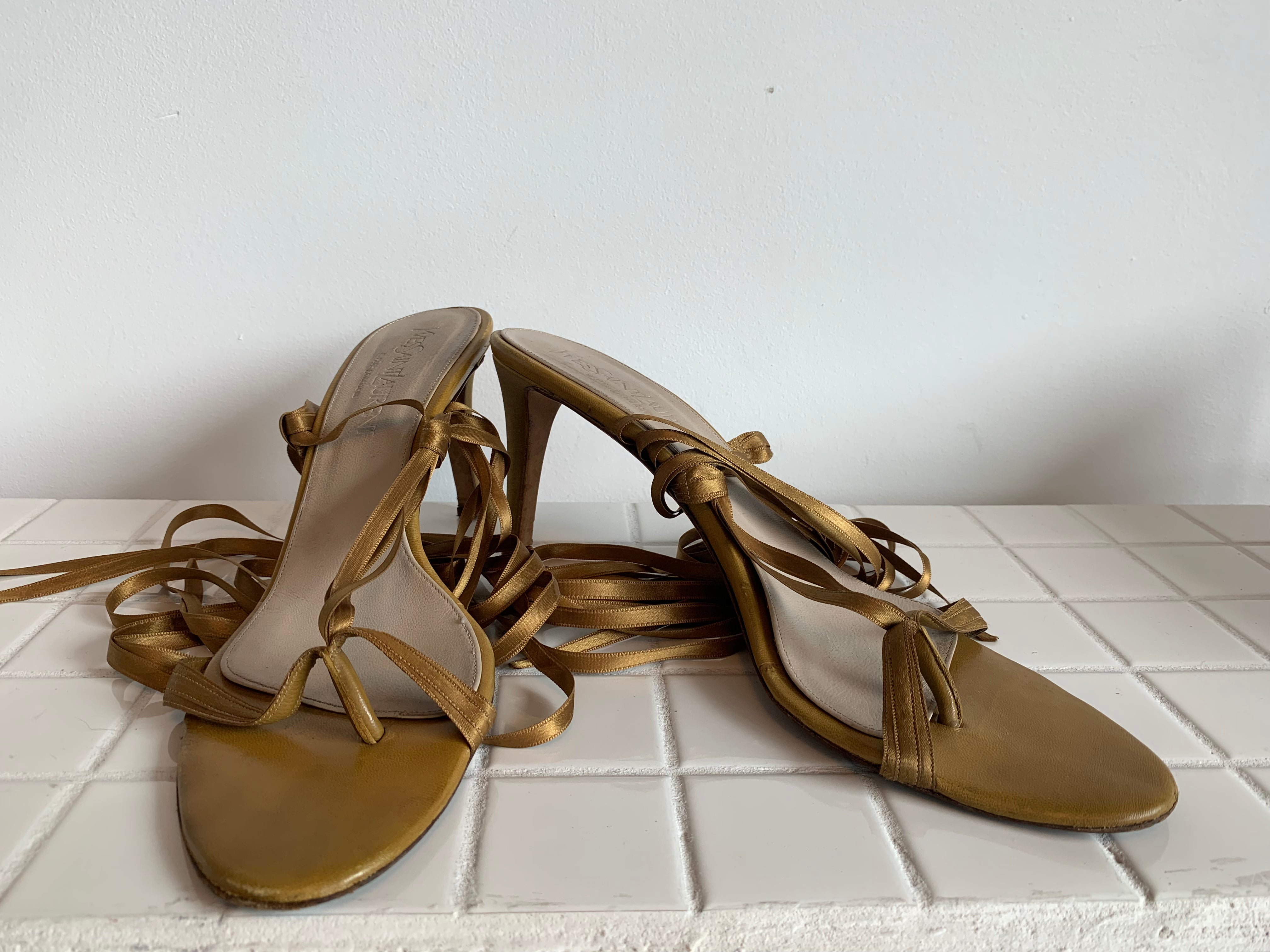 Saint Laurent Strappy Open Toe Sandals