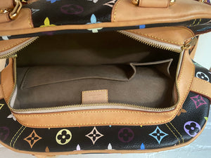 Louis Vuitton Monogram Multi-Color Black Two Strap Claudia Handbag