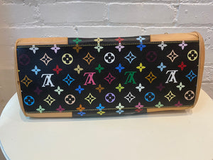 Louis Vuitton Monogram Multi-Color Black Two Strap Claudia Handbag