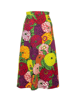 Gucci x Ken Scott Linen Floral Skirt